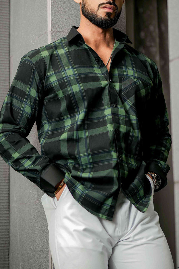 Stylish Checkered Single Breasted Shirt