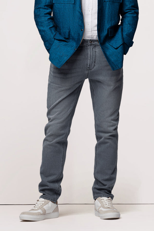 Classic Patched Pocket Slim Fit Jeans