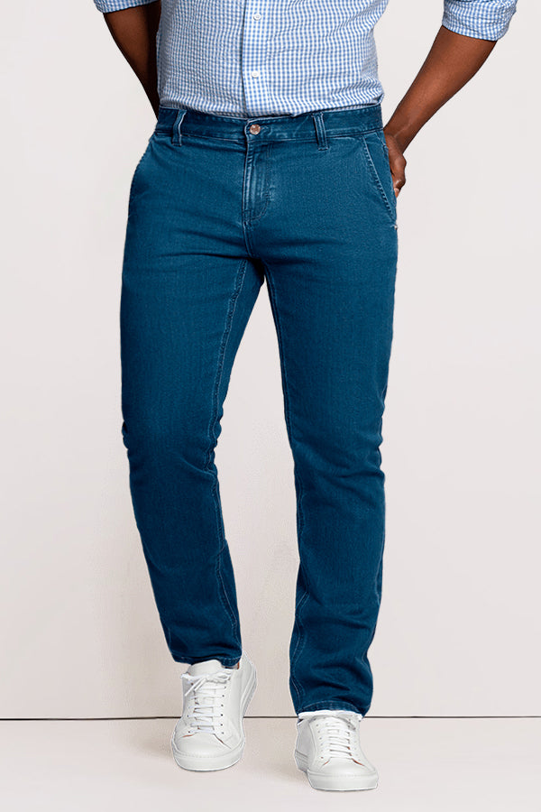 Business Slant Pocket Straight Jeans