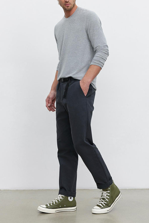 Casual Flap Pocket Woven Belt Pants