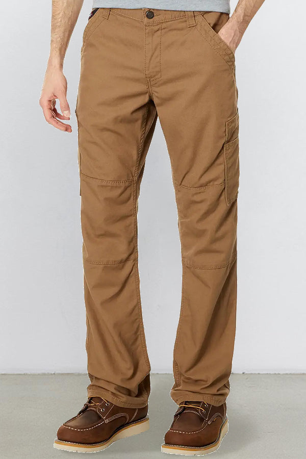 Casual Slant Pocket Straight Leg Pants