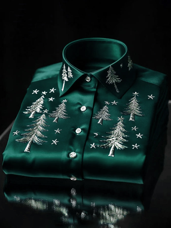 Christmas Print Long Sleeve Shirt