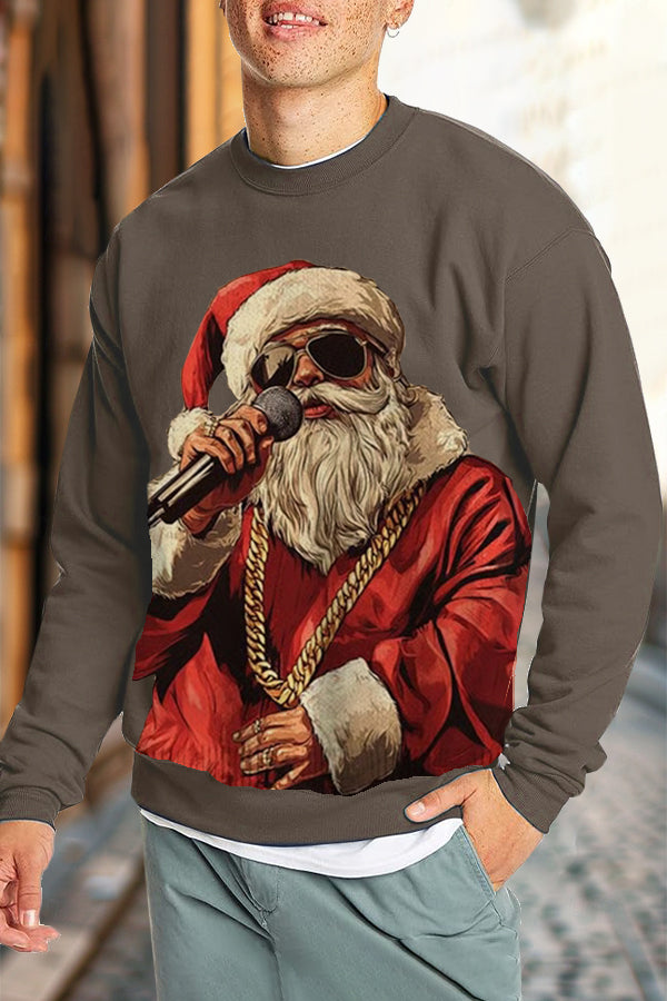 Christmas Musical Round Neck Long Sleeve Top