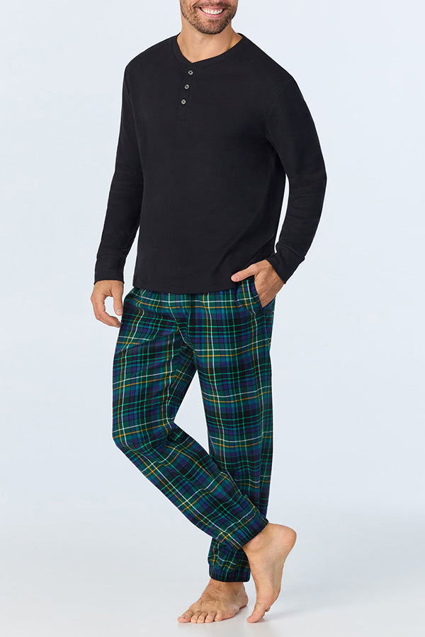 Stylish Jogger Plaid Flannel Sleep Pants