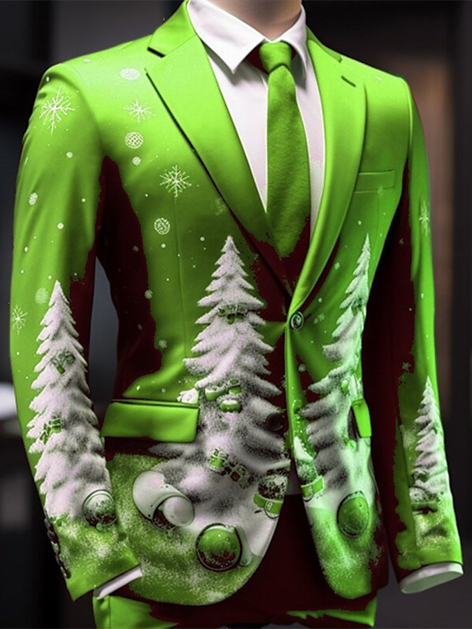 Christmas Tree Peak Lapel Blazer