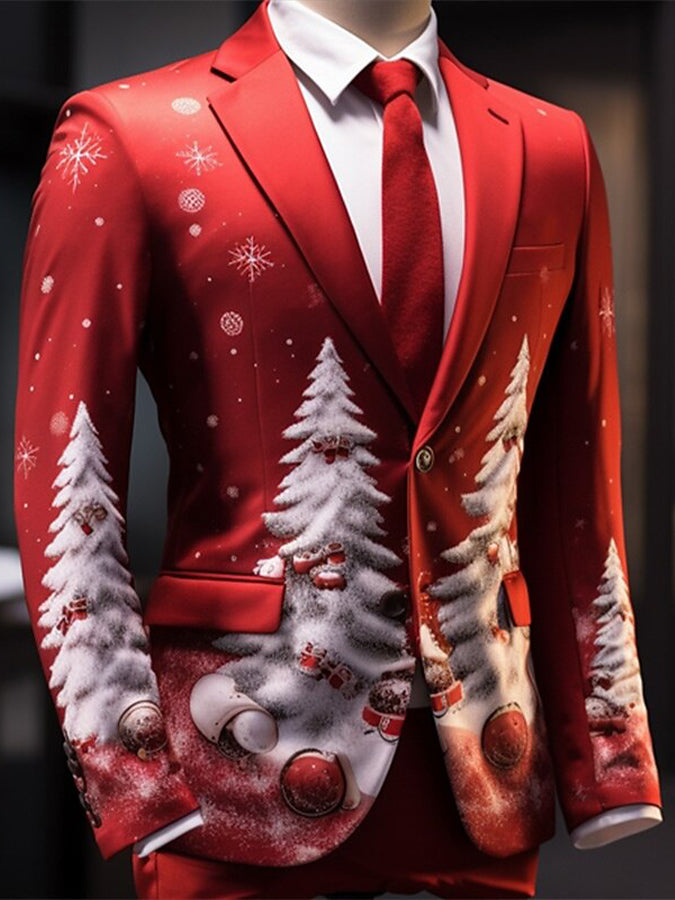 Christmas Tree Peak Lapel Blazer