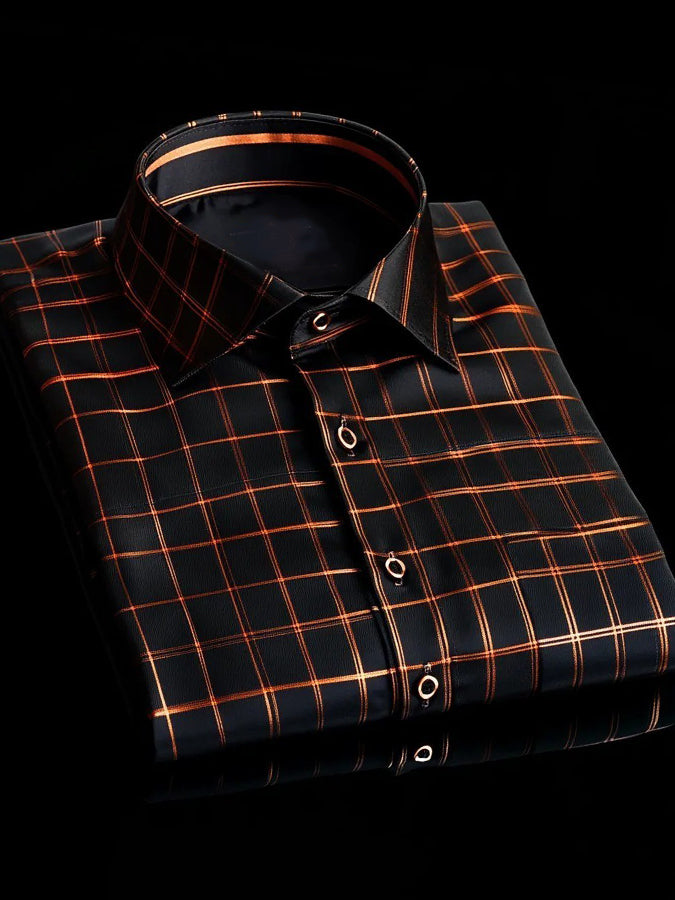 Luxe Check Pattern Long Sleeved Shirt