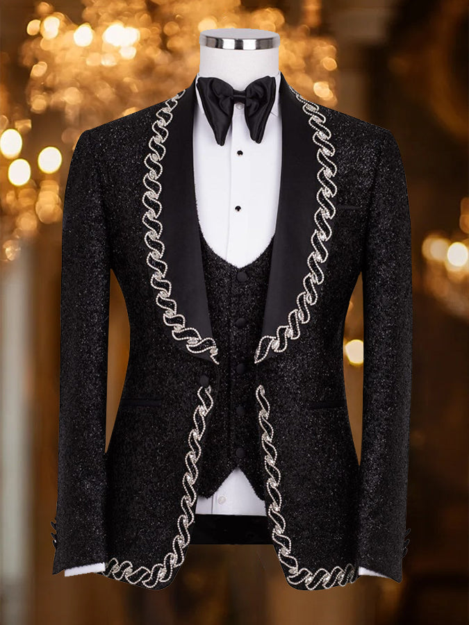 Fashion Edge Decoration Print Blazer