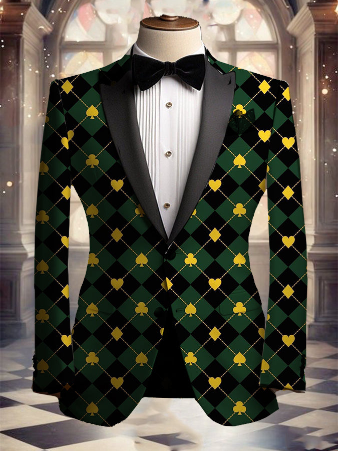 St. Patrick's Day Plaid Long Sleeves Blazer