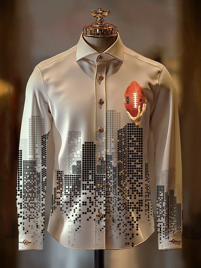 Super Bowl Sunday Rugby & City Print Shirt