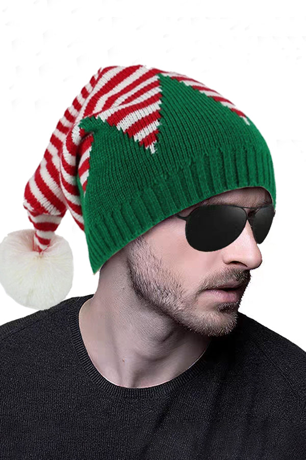 Christmas Striped Contrasting Knitted Beanie