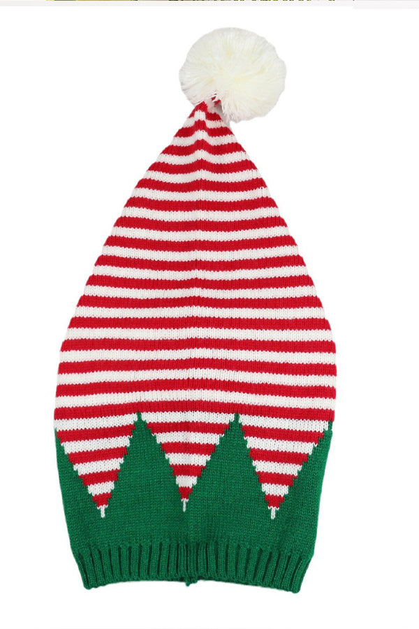 Christmas Striped Contrasting Knitted Beanie