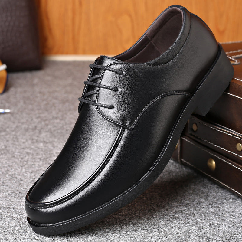 Classic Business Strappy Flat Leather Shoes