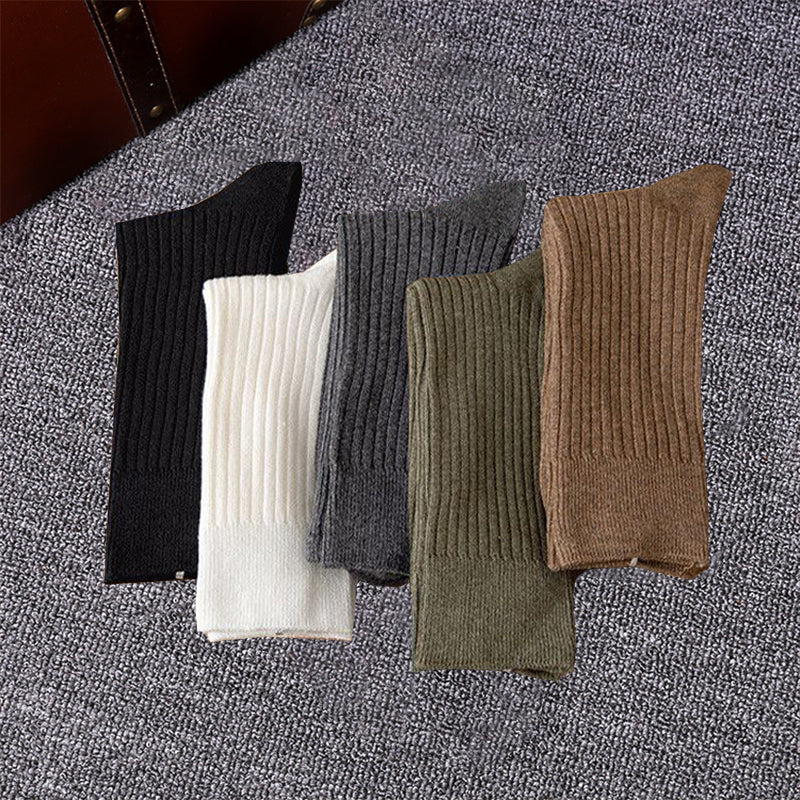 Simple Solid Color Knitted Socks