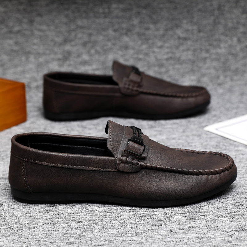 Casual FLat Metal Buckle Loafers