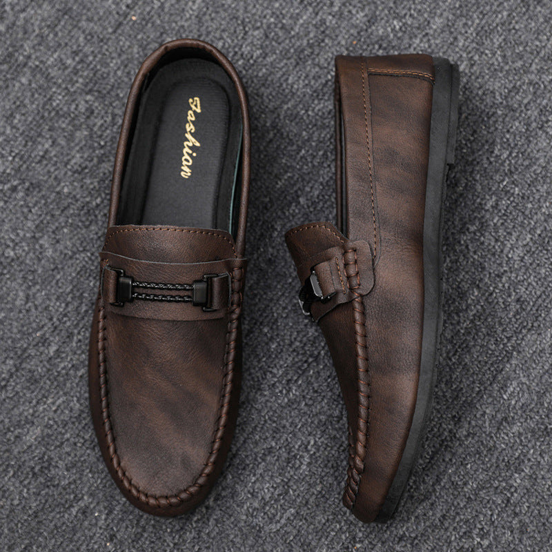 Casual FLat Metal Buckle Loafers