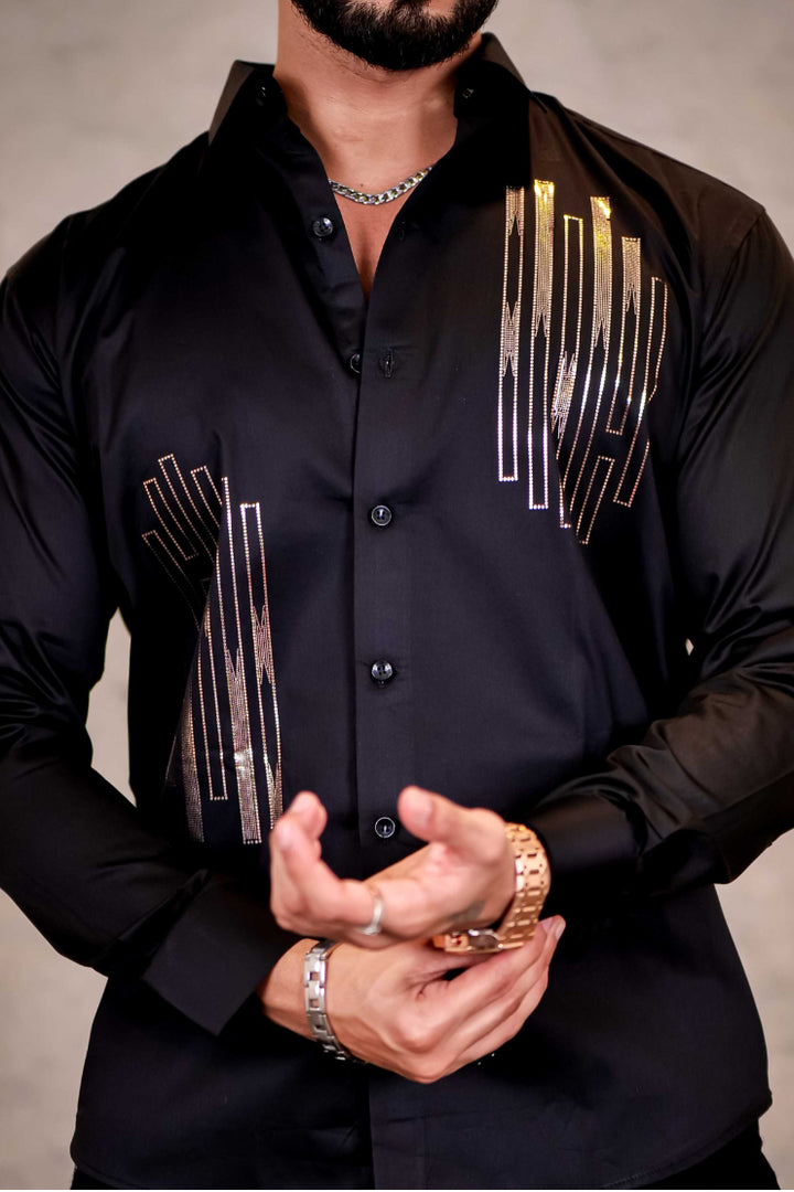 Party Cotton Satin Long Sleeve Shirt