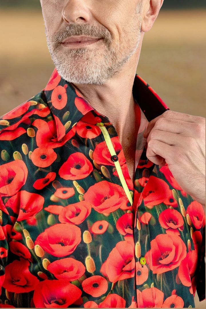 Thanksgiving Armistice Poppy Print Shirt