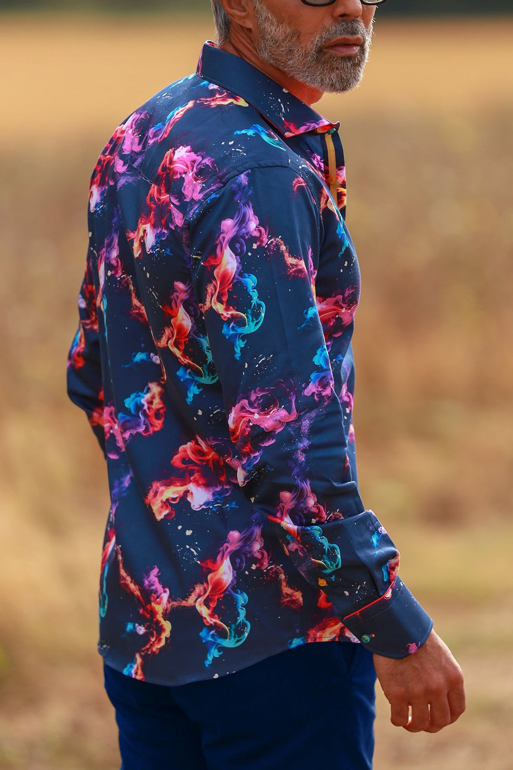 Thanksgiving Multicolored Smoky Print Shirt