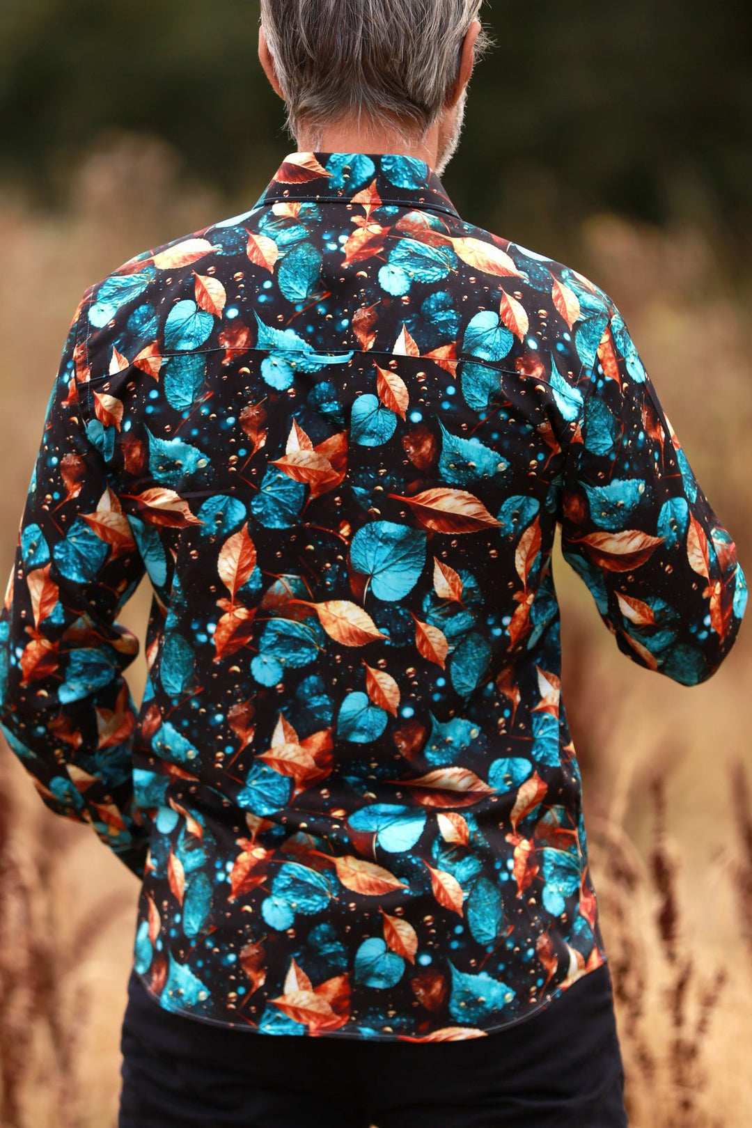 Thanksgiving  Golden Leaf Print Shirt