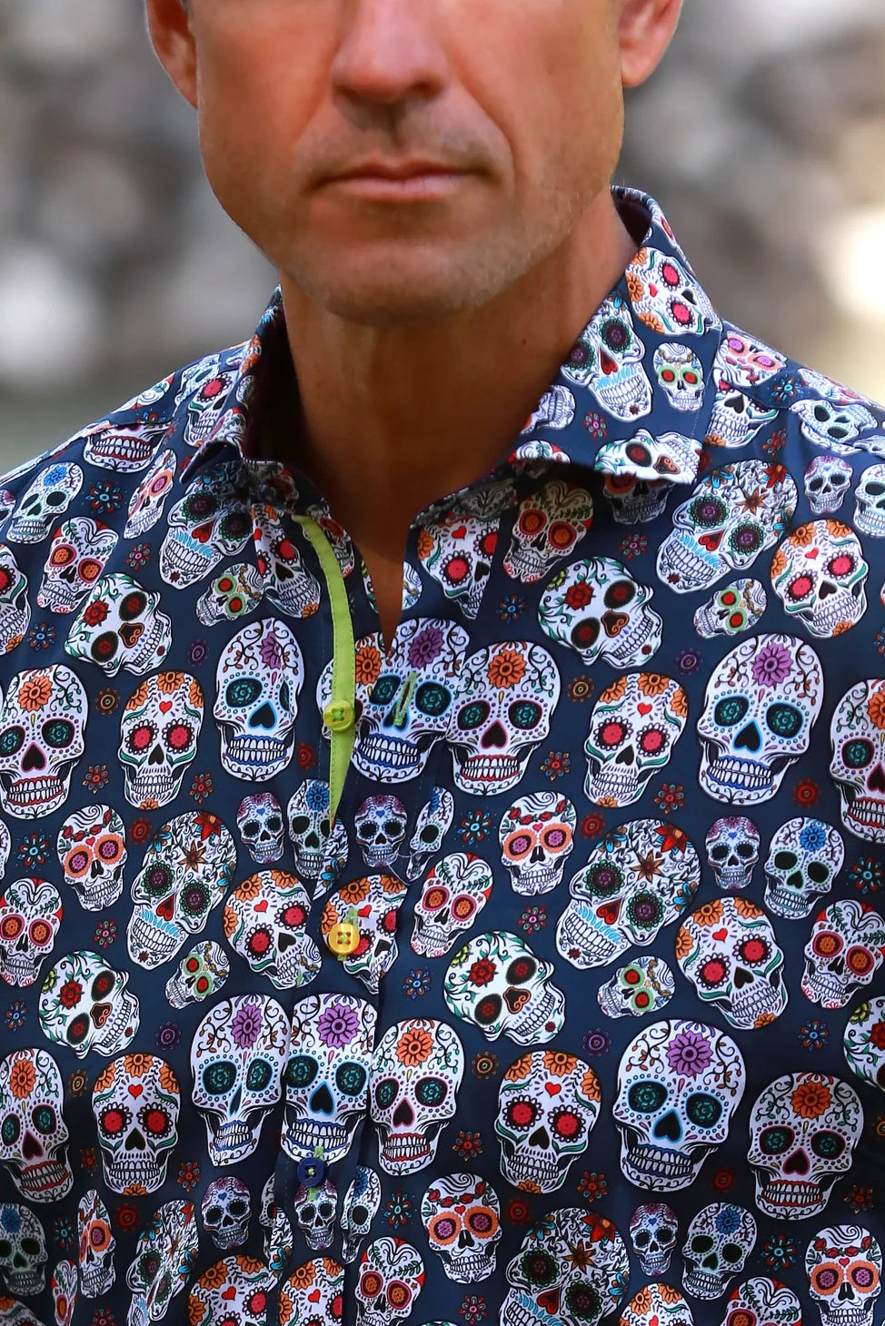 Halloween Sugar Skull Printed Shirt