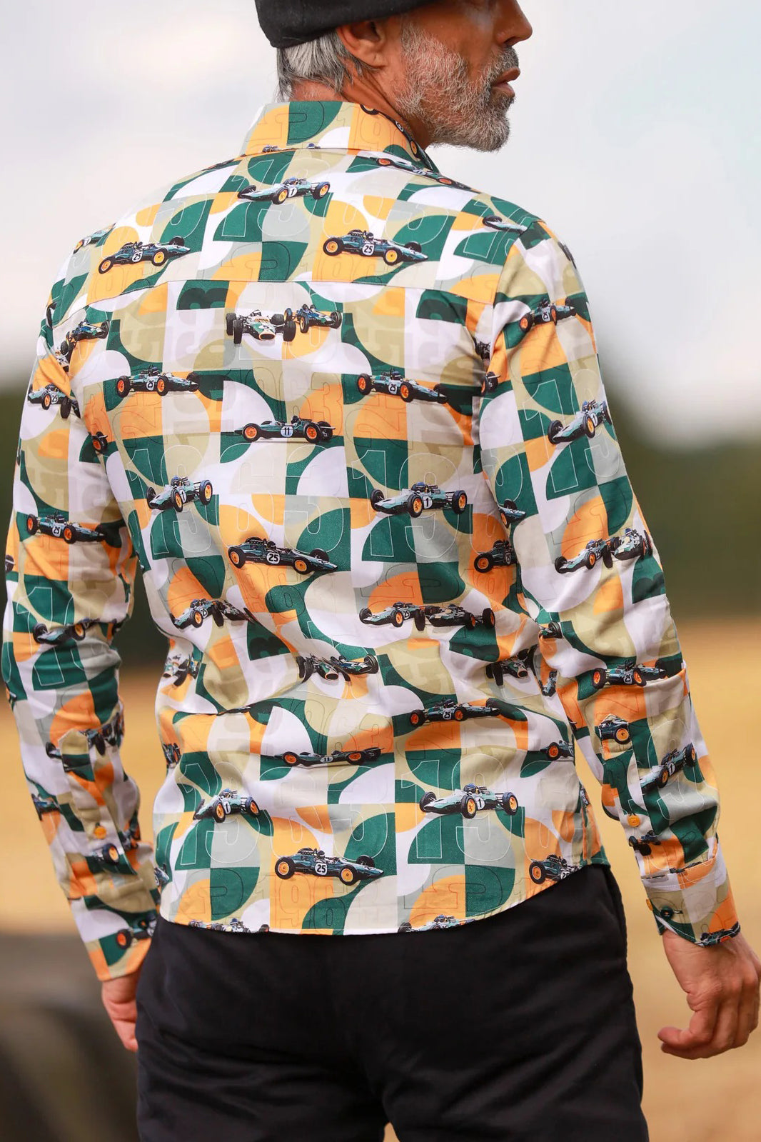 Vintage Racing Car Printed Shirt