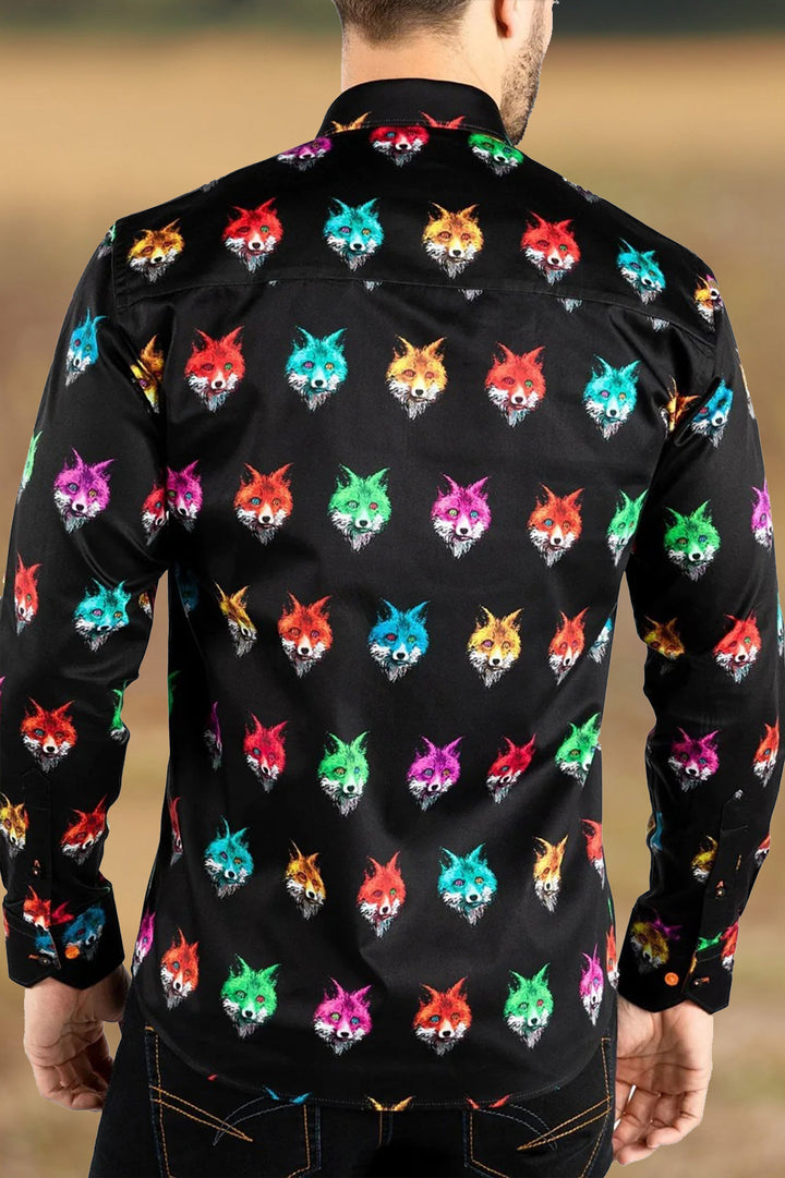 Stylish Fox Jewel Print Shirt