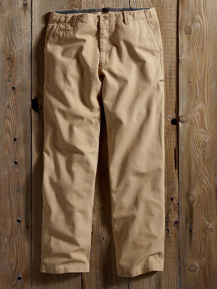 Casual Cotton Solid Straight-leg  Pants