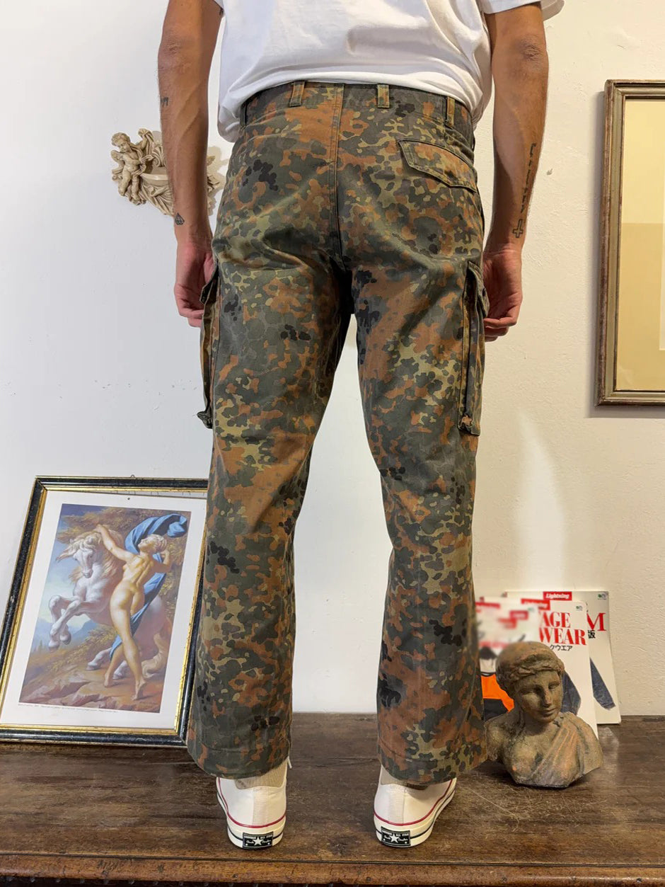 Casual Straight-leg Double Pocket Camouflage Cargo Pants