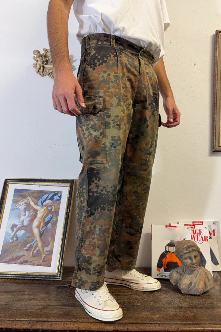 Casual Straight-leg Double Pocket Camouflage Cargo Pants