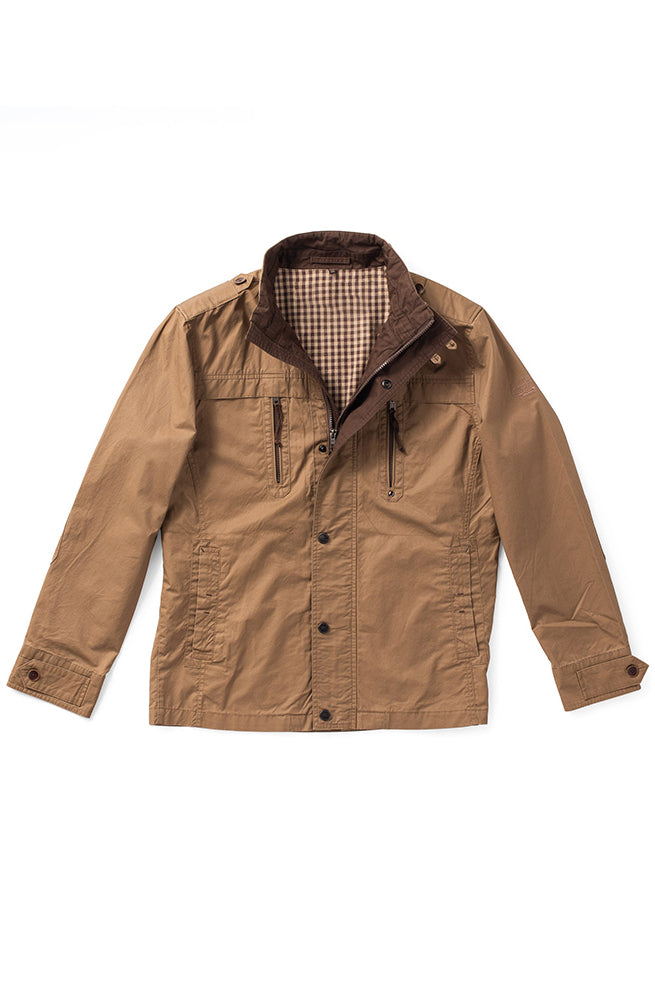 Retro Stand Collar Single Breasted Jacket