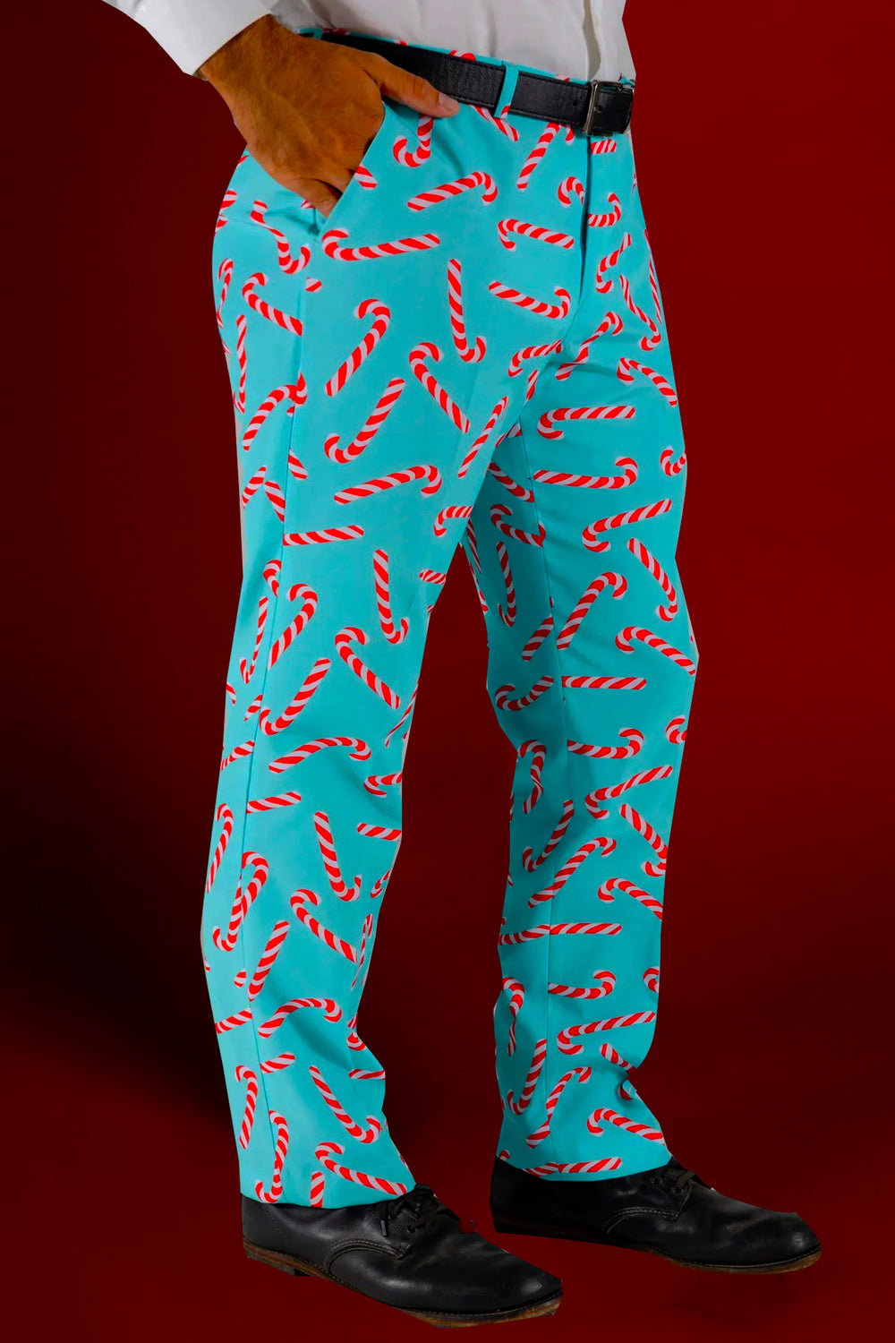 Christmas Peppermint Pimp Canes Print Pants