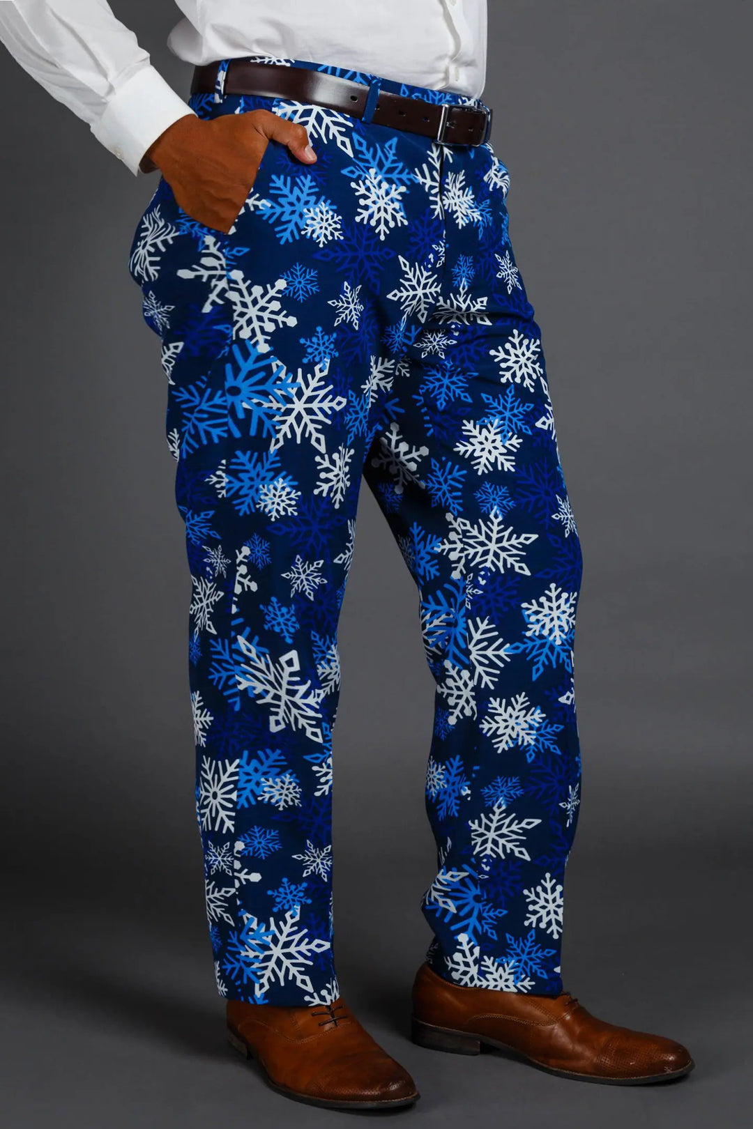 Christmas Frosty Print Tailored Pants