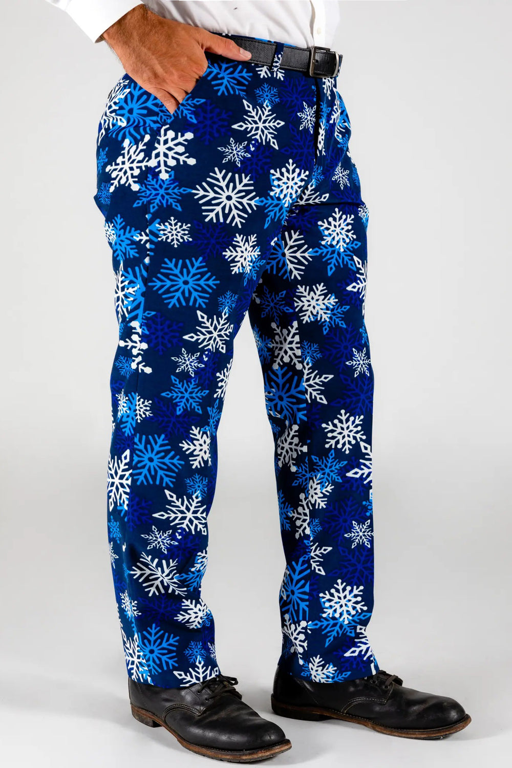 Christmas Frosty Print Tailored Pants