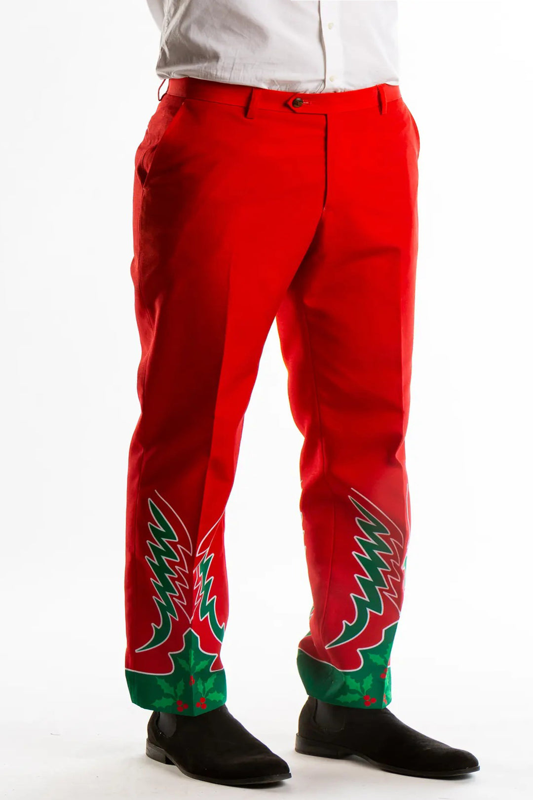 Christmas Graphic Print Tailored Pants