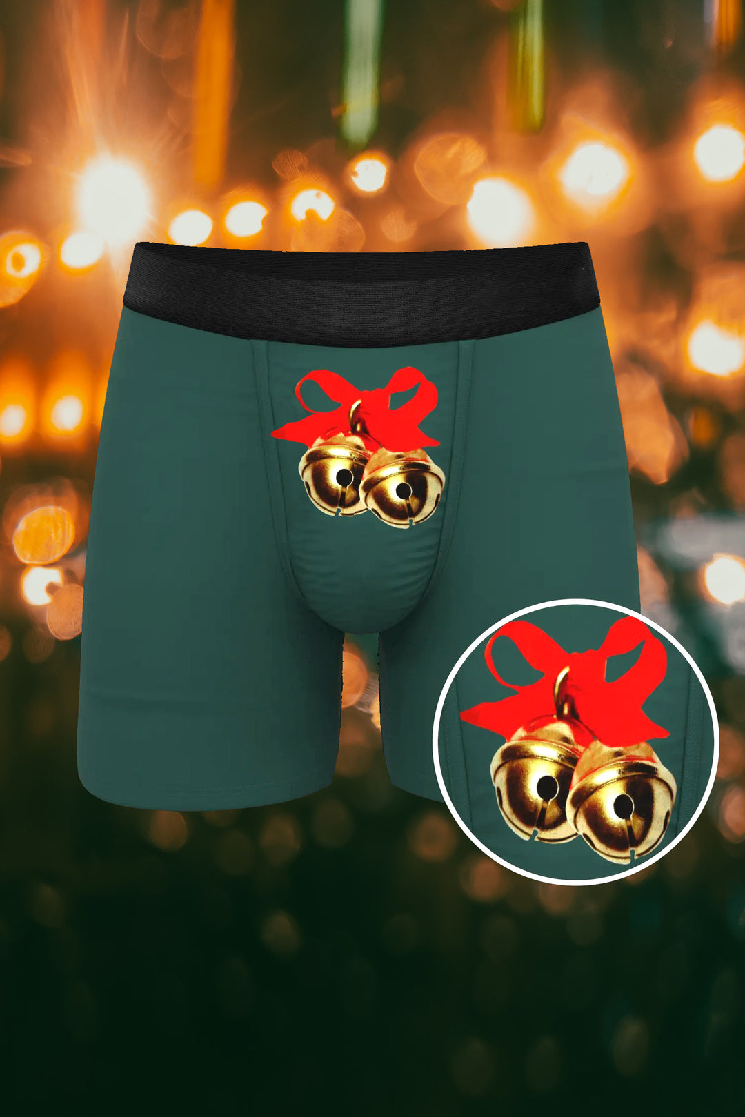 Christmas Bell Print Boxer Briefs