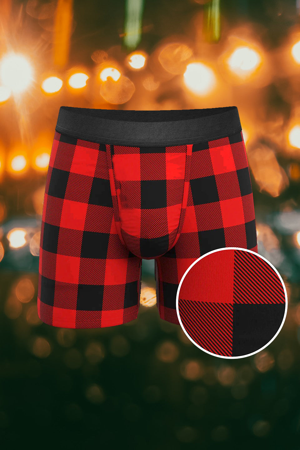 Christmas Plaid Print Boxer Briefs