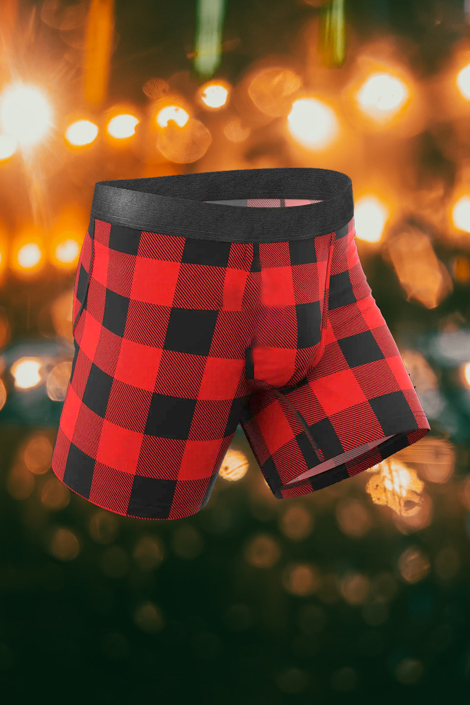 Christmas Plaid Print Boxer Briefs