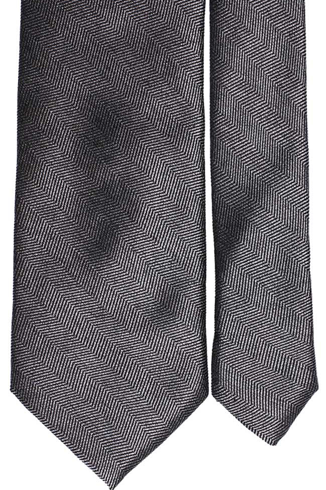 Classic Gray Tonal Herringbone Tie