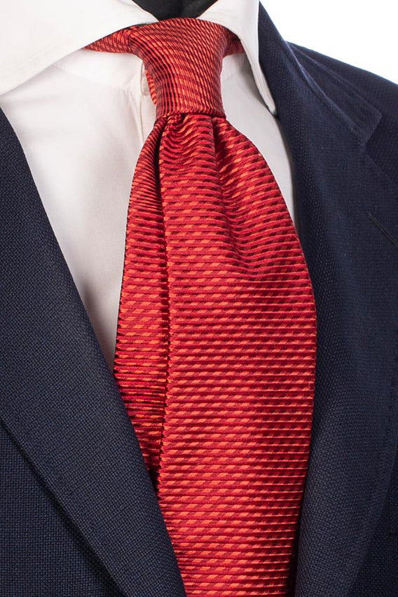 Commuting Style Festive Red Printed Tie