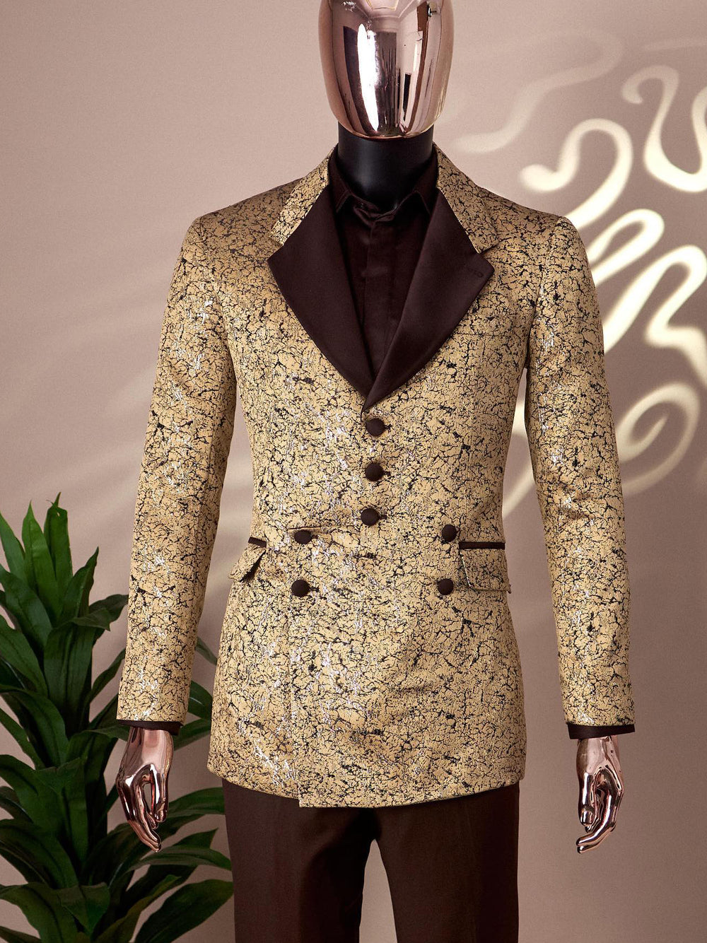 Gentleman Notch Lapel Button Decoration Blazer