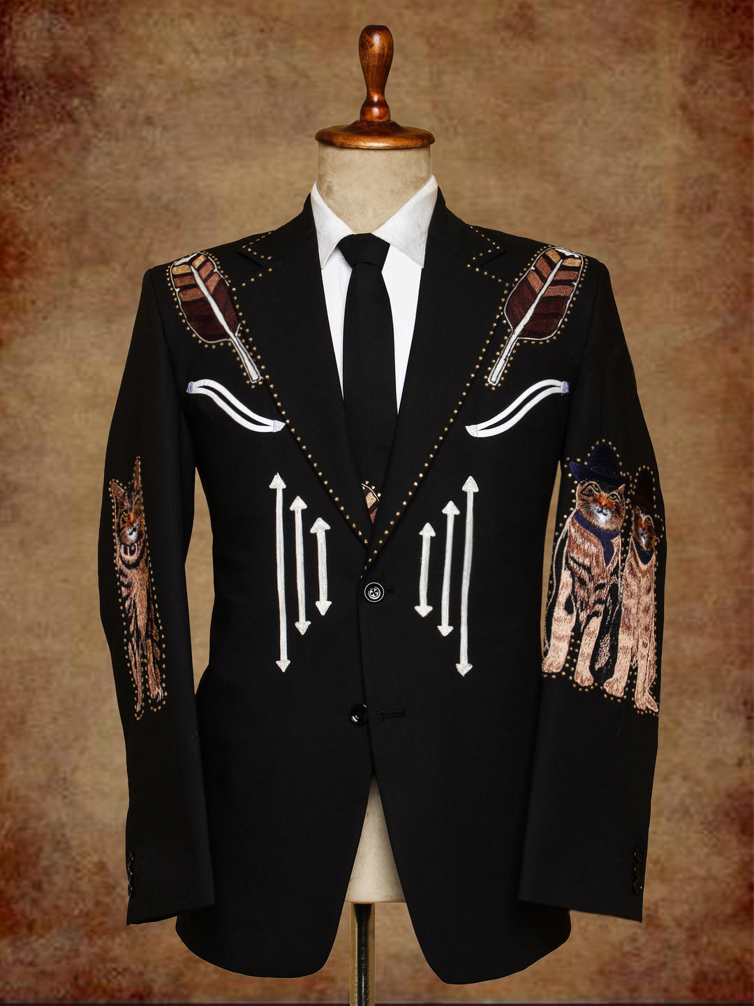 Cowboy Eagle Floral Long Sleeves Blazer