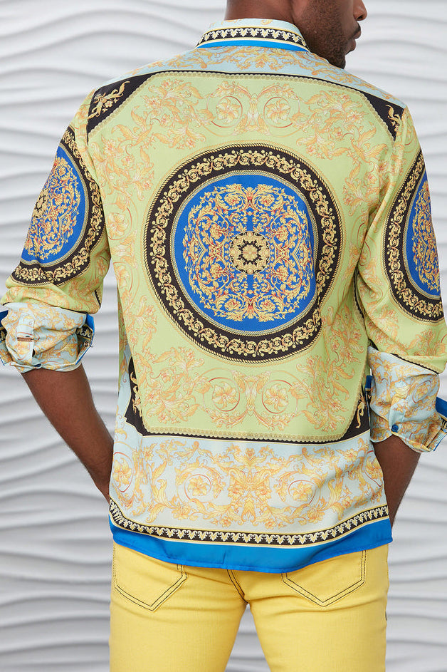 Renaissance Graphic Print Long Sleeves Shirt