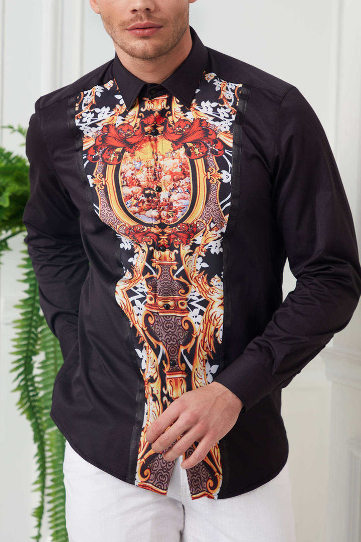 Art Graphic & Emblem Print Long Sleeves Shirt